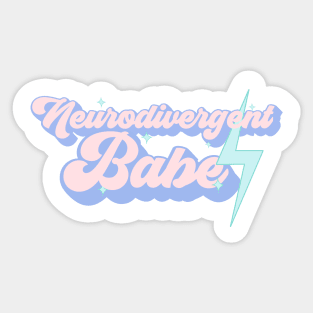 Neurodivergent Babe Sticker